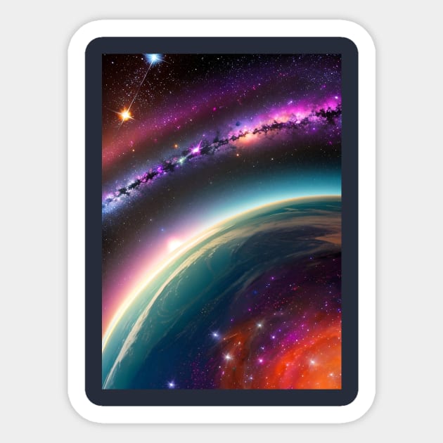 Edge of the galaxy Sticker by Trouvaile Card